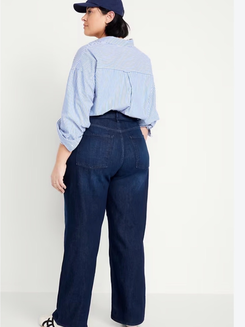 OLD NAVY high Rise Wow Wide Leg Dark Wash Jeans Size 18 Women Plus Y10